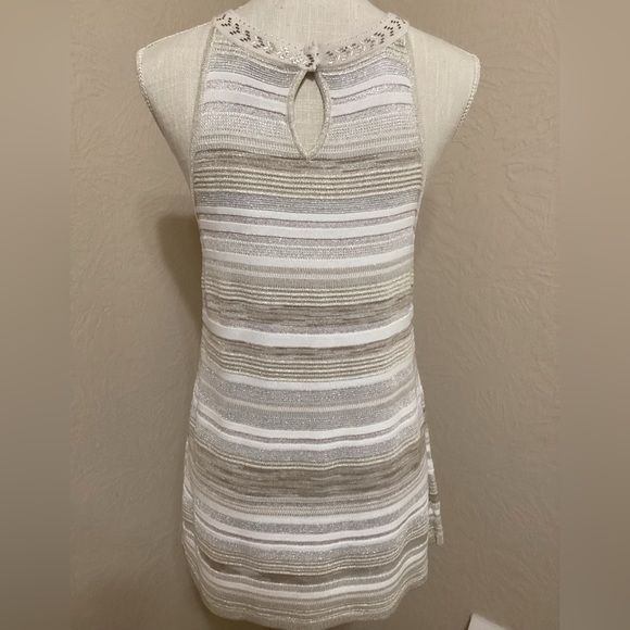 WHBM Size L Metallic Embellished Sweater Tank Top | EUC - Picture 6 of 9
